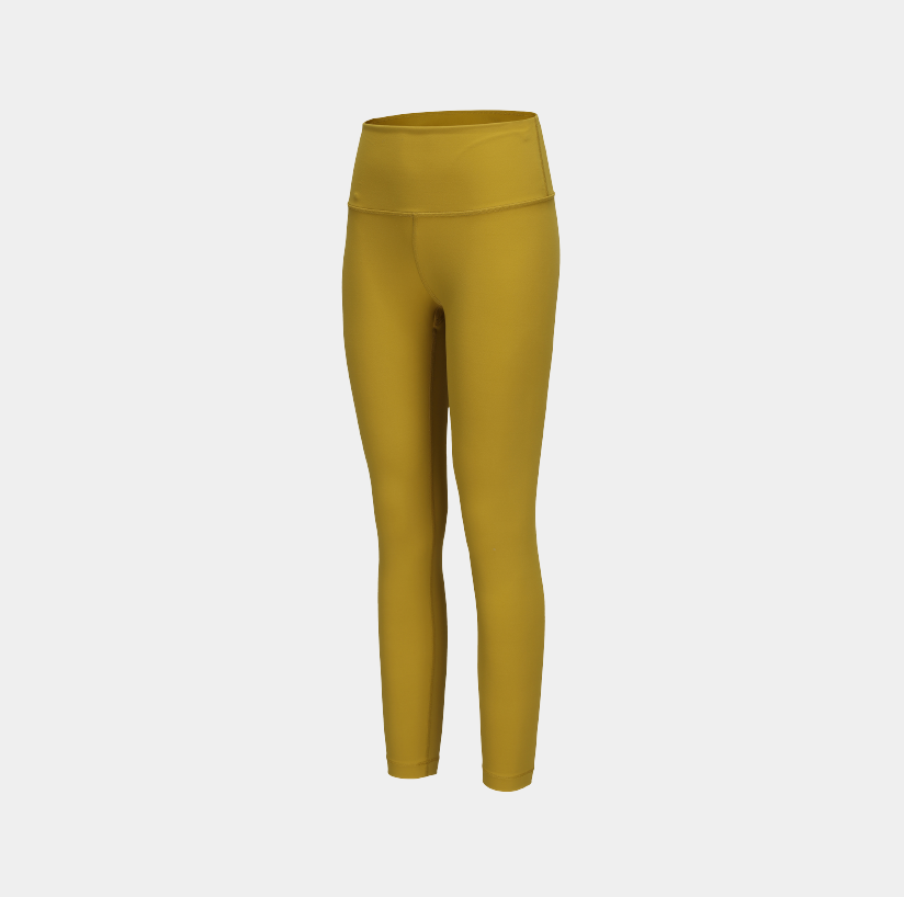 Nylon Yoga Legging-Golden Palm