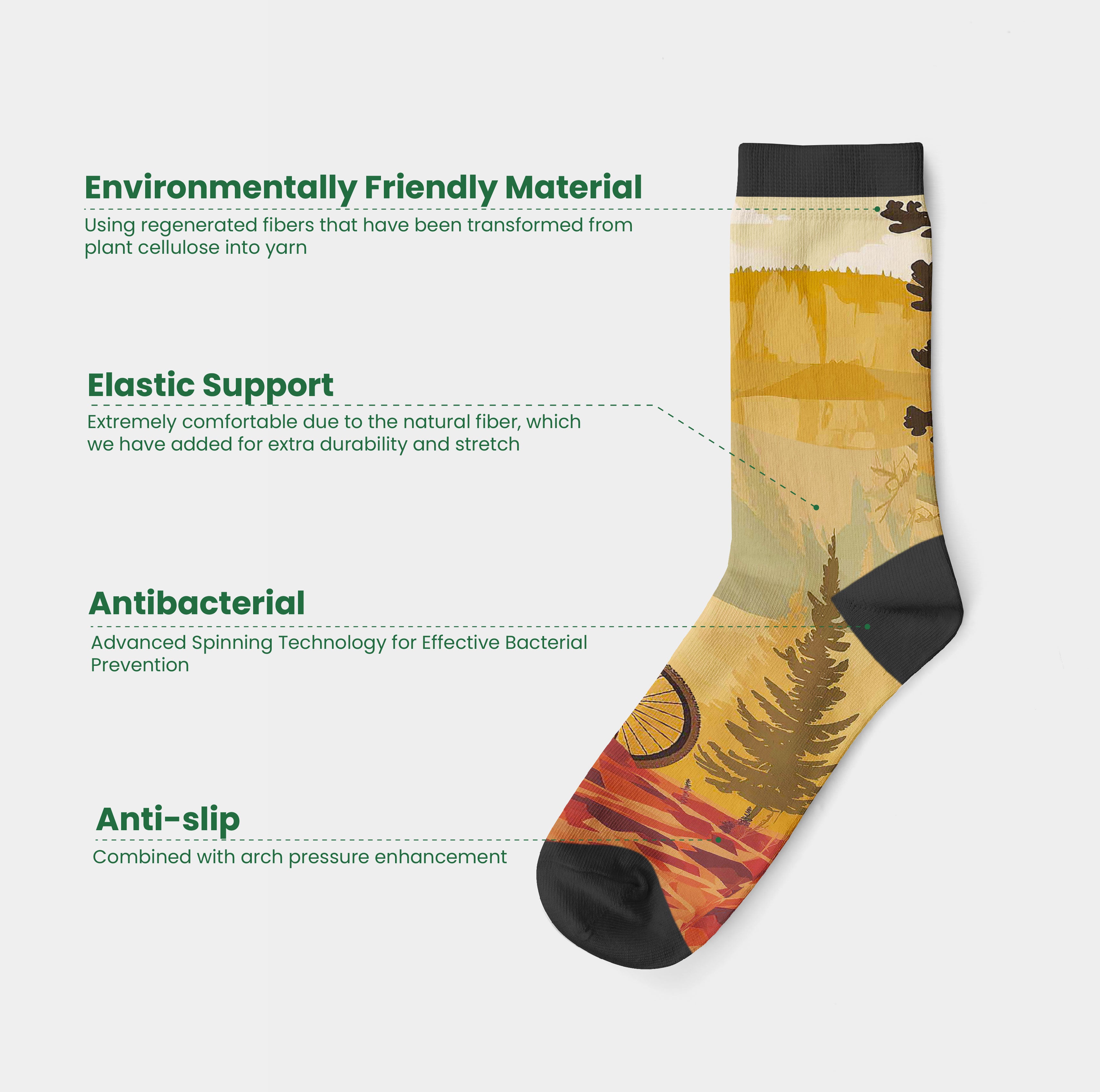 Utah Moab Crew Socks