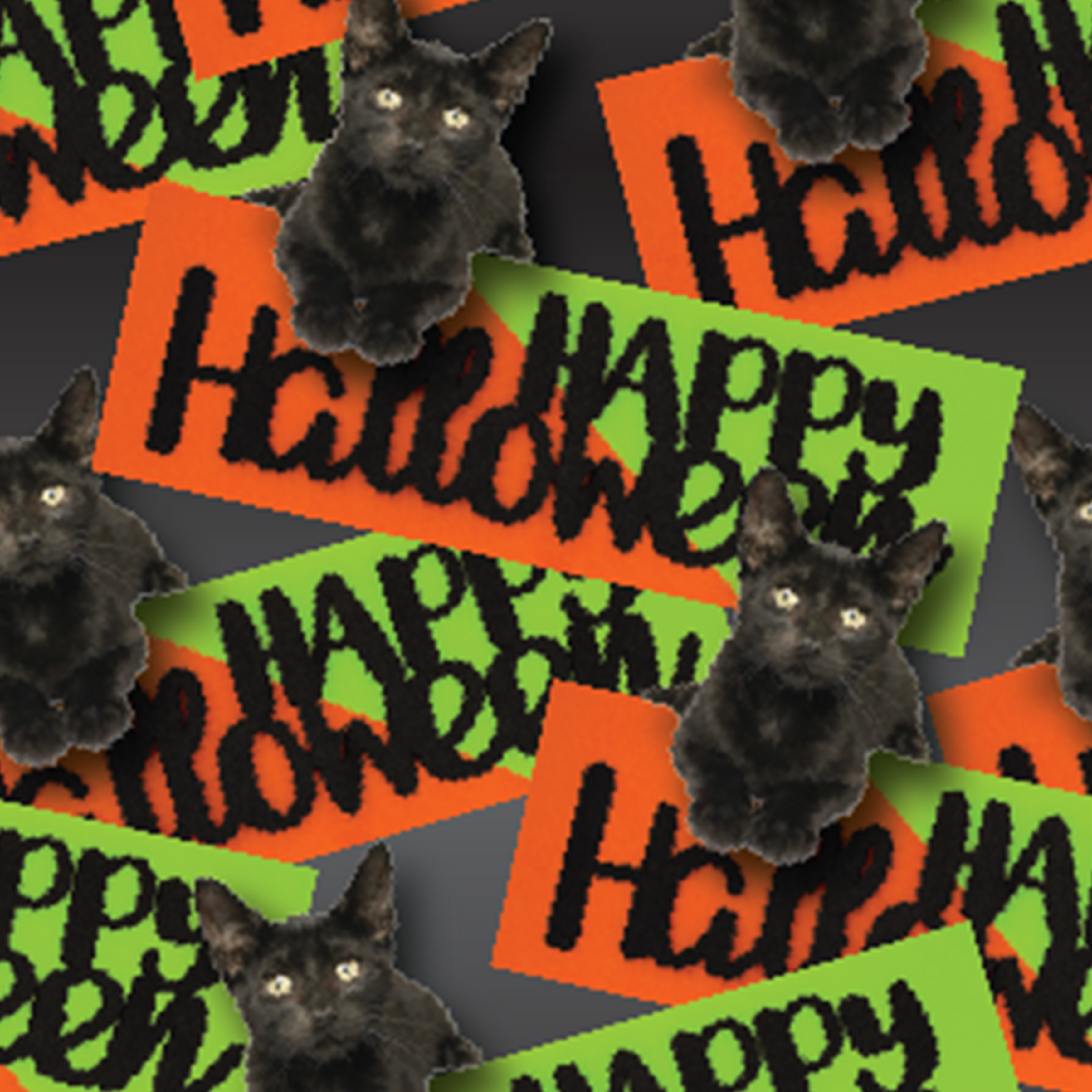 Halloween Cats Crew Sock (9")