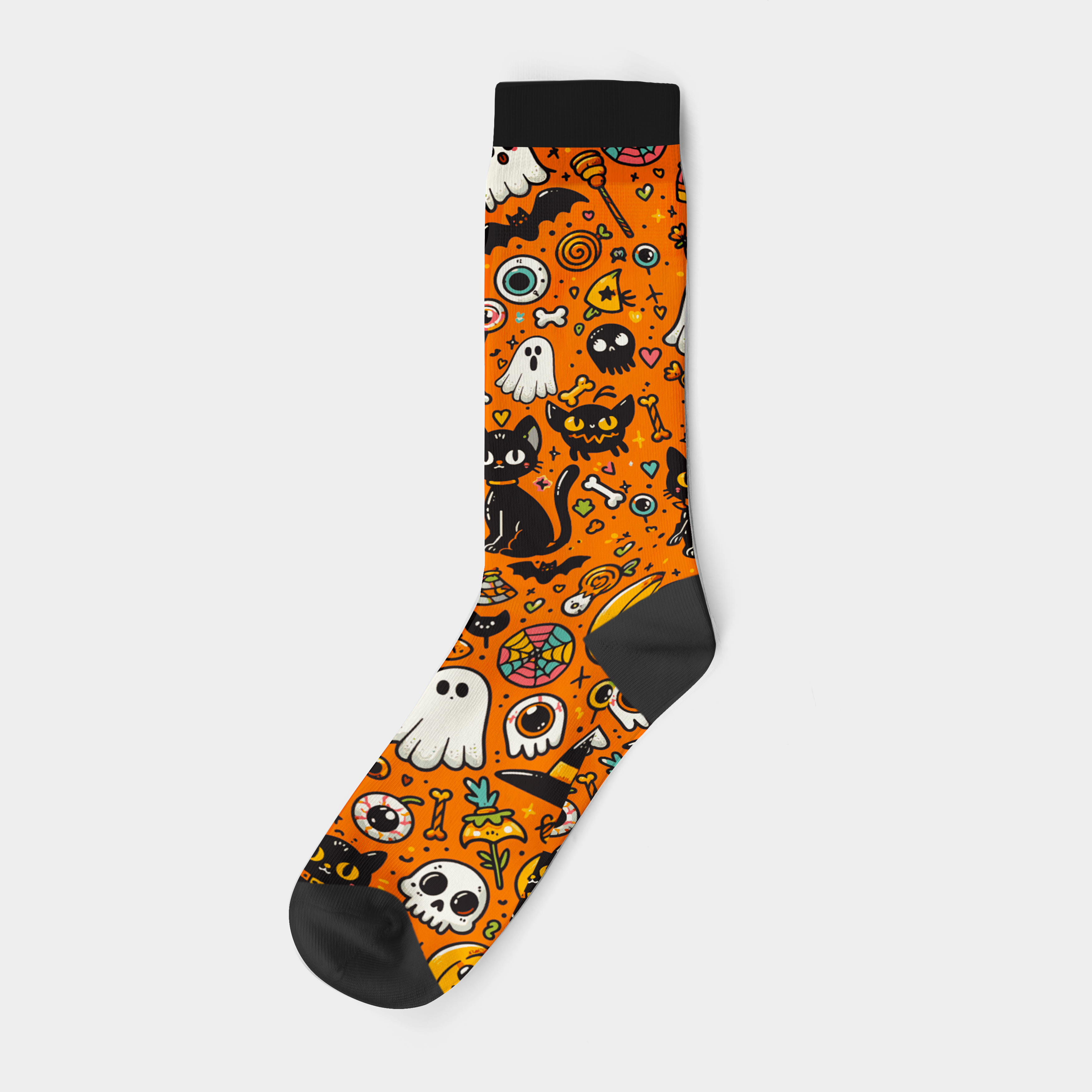 Pop Art Halloween Crew Sock (9")